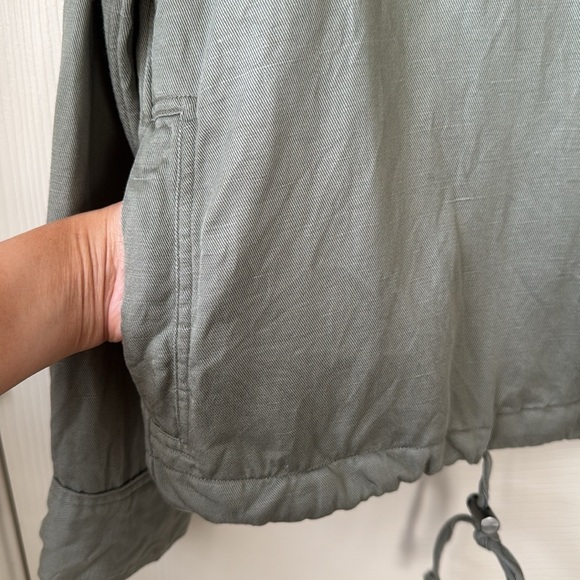 ASO Rails Collin’s Utility Sage Green Jacket Lyocell-Linen Blend Small - Picture 9 of 14